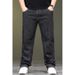 Vīriešu apģērbs Vīriešu lielizmēra elastīgi džinsi vīriešu brīvi, taisni, resni vīriešu garās bikses vīriešu lielie izmēri moderni rudens un ziemas jauni stili_voghion.com