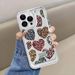 Süße Kühle Wind Ins Leopard Print Liebe Plaid Für IPhone16 Handy Fall Iphone14pm Neue 13 Frauen 15p Korea_voghion.com