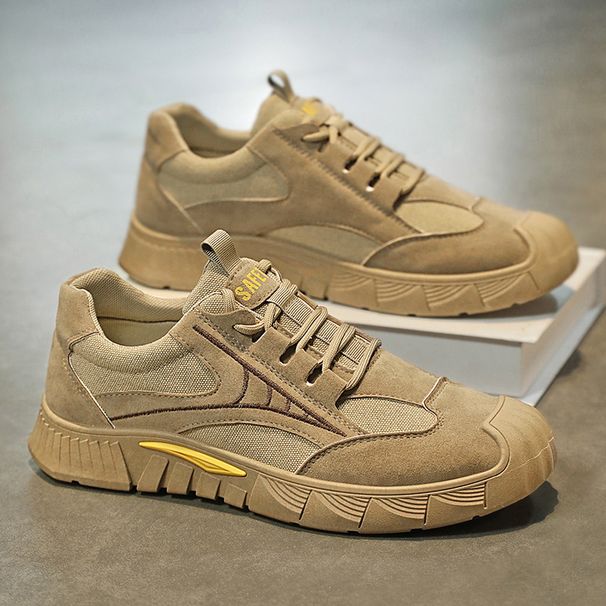 Men's Safety Spring New Breathable Worksite Anti-Slip Wear-Resistant Sports Casual Work Shoes_voghion.com