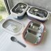 Home & Garden 304 stainless steel lunch box insulation lunch box male student compartment office lady heating lunch box tableware_voghion.com