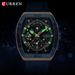 CURREN Brand Multifunctional Sports Luminous Quartz WristWatch Silicone Strap Waterproof Tonneau Shape Watch For Men_voghion.com