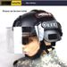 Casque version mobile MICH2000 + masque de protection anti-émeute transparent casque tactique de patrouille CS visage anti-coup_voghion.com