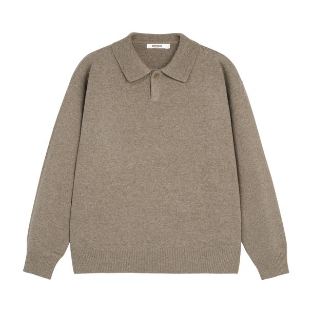 BODYDREAM BM Italian Style Old Money Sweate Fo Men With Wool Seagull Colla POLO Long Sleeve Lightweight Loose_voghion.com