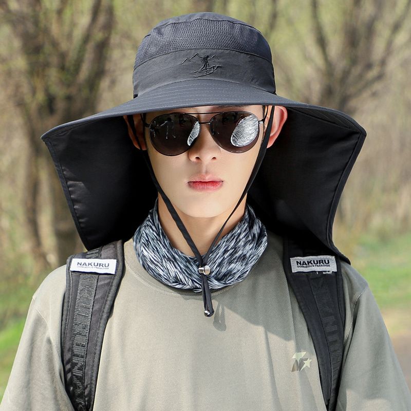 Men's Breathable Sun Hat For Outdoor Work & Hiking - UPF 50+ UV Protection With Mesh Ventilation_voghion.com