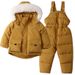 Conjunto de macacão de esqui infantil com forro de lã – Jaqueta e calça de inverno ultraquentes e impermeáveis (90-120 cm) – Roupa de neve à prova de vento para meninos e meninas_voghion.com