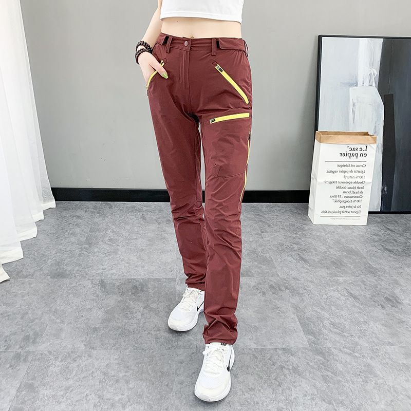 Women's slim fit, breathable, quick-drying sports pants, travel, mountaineering and hiking summer_voghion.com