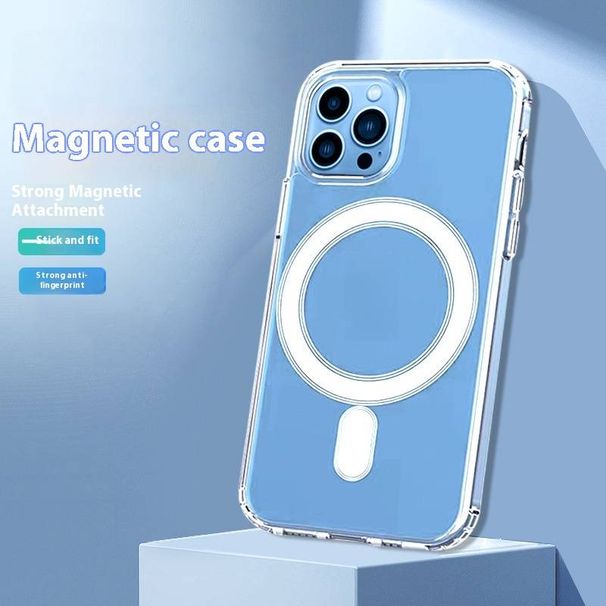 Ultra Slim Magnetic Clear Case For IPhone 16 Pro - Shockproof Hard Back With Soft Edges & 4-Corner Protection_voghion.com