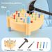 Jeu de construction pour enfants – Jeu de simulation de marteau et de clou double face avec base en bois (motricité fine, apprentissage STEM, jeu de rôle pour garçons et filles)_voghion.com
