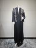 Women's Clothing Loose Embroidered Jacket Fashion Muslim Cardigan Robe_voghion.com