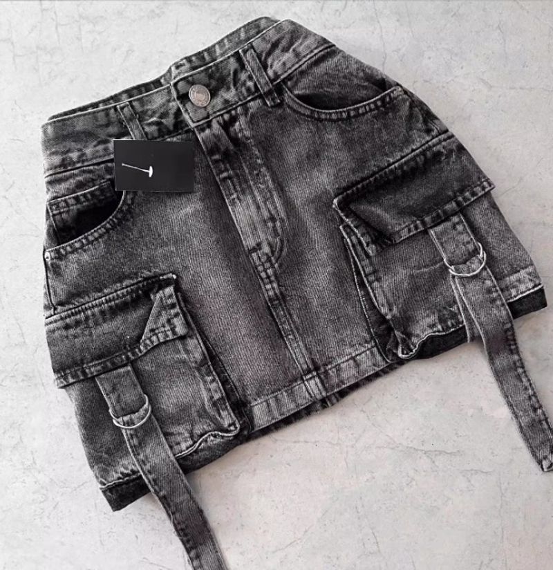 Kadın Kısa Etek Artı Retro Gotik Siyah Y2K Mini Kayak Modası Harajuku_voghion.com