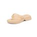 Herringbone Flip Flop Women's Instagram Trendy Thick Soft Sole Clip EVA Outdoor Internet Celebrity Casual Matching_voghion.com
