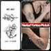 European Style Temporary Tattoos – Waterproof & Non-Shiny Geometric Designs For Arms/Chest – Unisex Trendy Body Art (11x18cm)_voghion.com