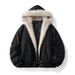 Men's Winter Coat With Fleece Lining – Retro American Style Hooded Parka, Thickened Polyester Jacket For Cold Weather_voghion.com