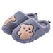 Ciabatte invernali unisex – Scarpe da interno con fodera in peluche e suola antiscivolo (disegno a forma di orso, apertura posteriore/chiusa, taglie dalla 24 alla 45)_voghion.com