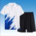Summer New Sports Suit For Men Casual Couple Style Group Uniform Customizable Short Sleeve Shorts Polo Shirt Running_voghion.com
