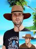 New Arrivals Summer foldable big head circumference beach large brim straw outdoor men's sun hat_voghion.com