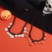 Halloween Statement Necklace - Pumpkin Skull Ghost Bat Choker Necklaces, Spooky Gothic Halloween Jewelry For Women, Festive Party Accessory_voghion.com