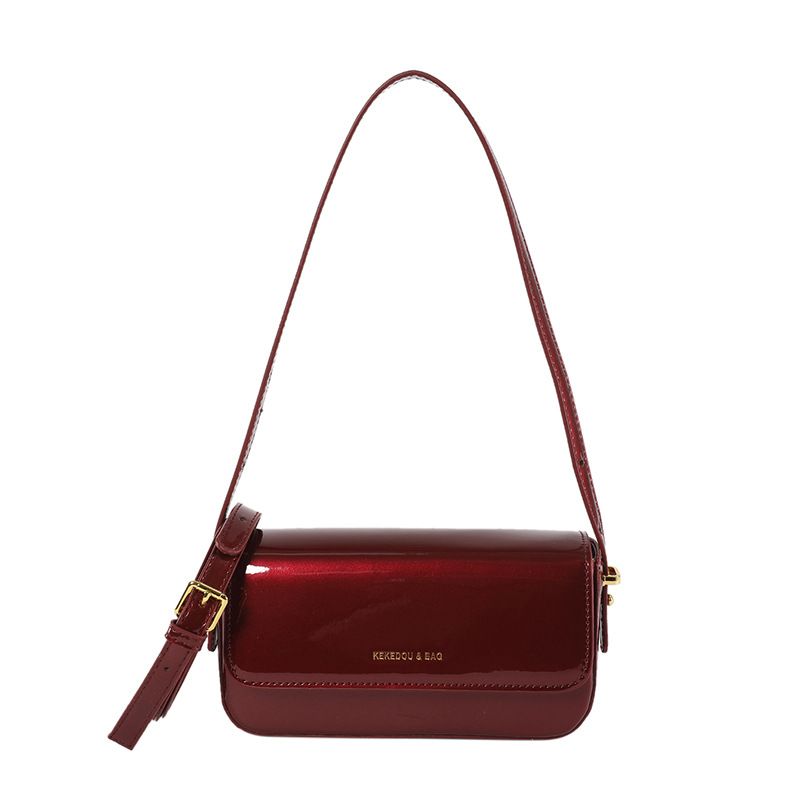 Borse da donna Le borse più popolari di quest'anno per le donne Nuovo stile Borsa a tracolla in pelle verniciata Borsa a tracolla versatile per pendolari Borsa quadrata piccola_voghion.com