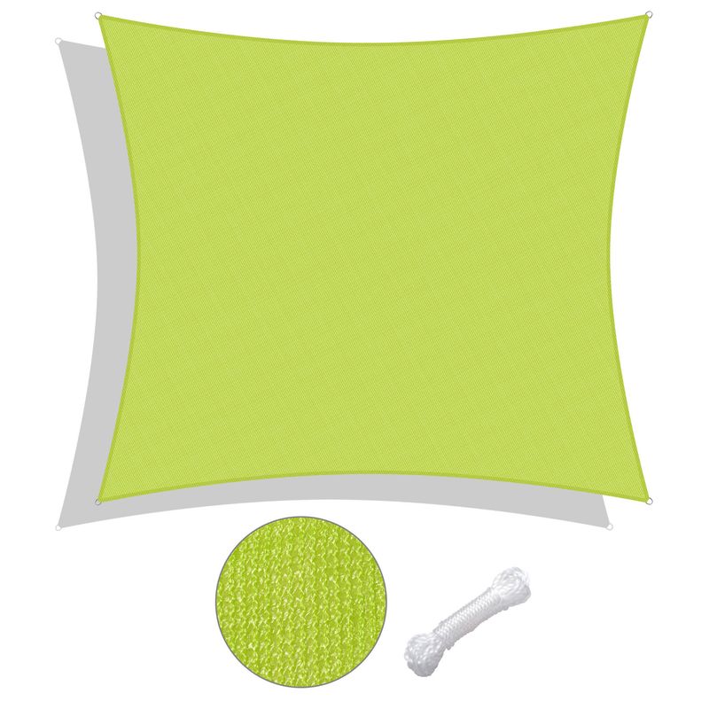 22'x23' Rectangle Sun Shade Sail/ Fruit Green_voghion.com