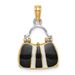 14K & Rhodium 3-D And Enameled Opens Handbag Charm_voghion.com