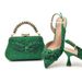 New Women's Banquet Shoe Bag Set Handmade leaves decorated wine glasses and party evening shoe bag set_voghion.com