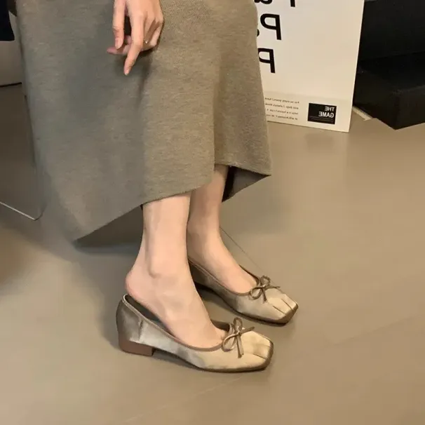 Low Chunky Heel Square Toe Women's Dress Shoes Multi Colors | Free Shipping 658d_voghion.com