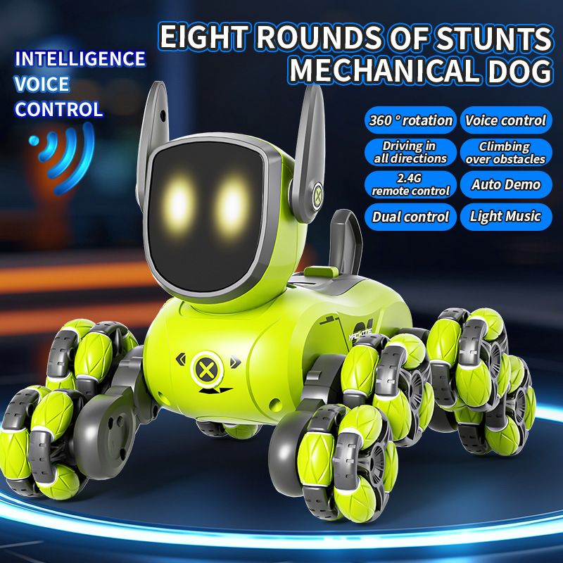 Toys Games Small Eight Wheel Gesture Sensing Multi Function Remote Control Stunt Robot Dog Children's Toy_voghion.com