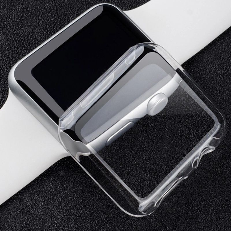 Clear Cover Case for Apple Watch 40 44MM Silicone Slim Screen Protector for IWatch Series8 7 6 5 4 3 SE 38 40 41 42 44 45MM Case_voghion.com