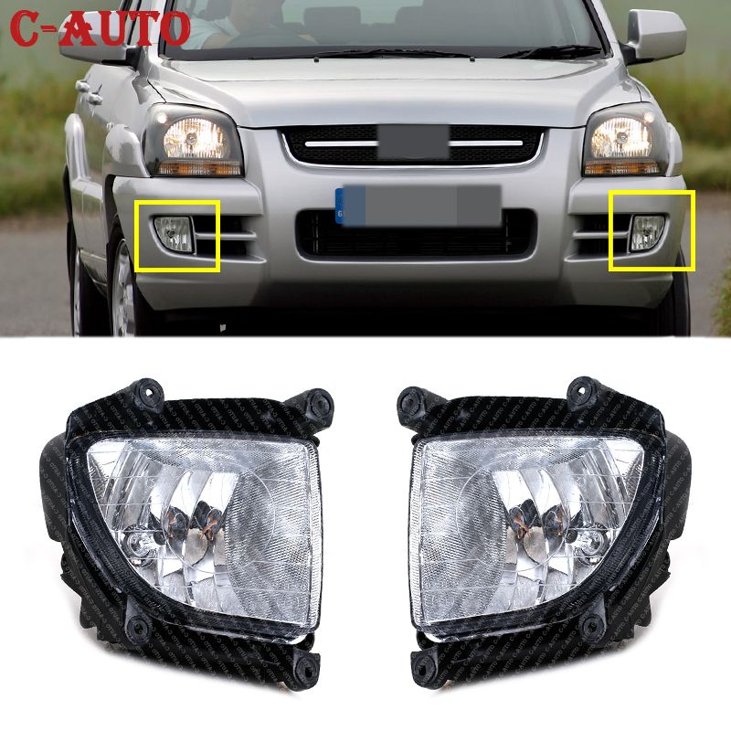 Auto Links Rechts Front Stoßstange Nebel Lampe Für Kia Sportage 2,0 2,7 2005 2006 2007 922011F001 /922021F001 Laufende Licht Lampe_voghion.com