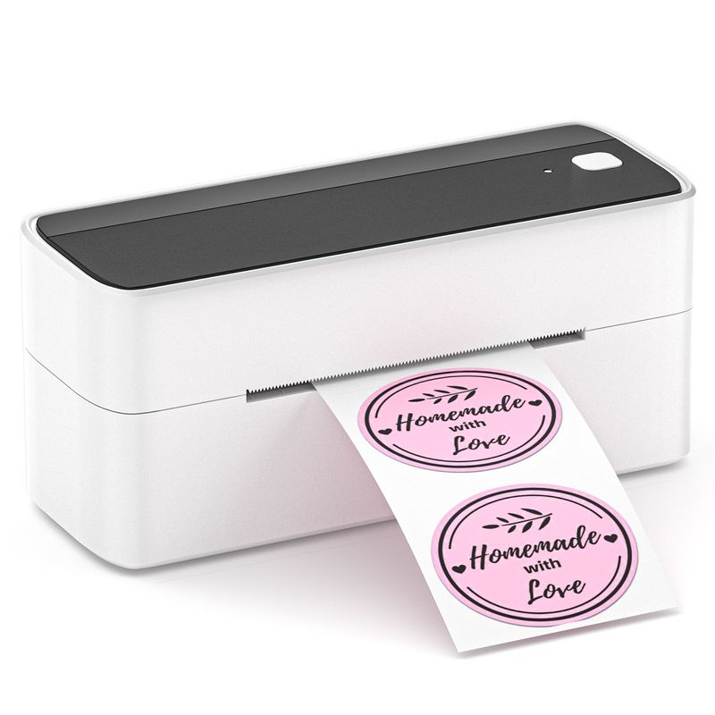 Impressora de etiquetas de endereço Bluetooth PM241-BT, fabricante de etiquetas térmicas para pacotes de remessa, tamanho: UE (preto e branco)_voghion.com