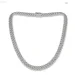 Benutzerdefinierte Sier Cuban Link Hip Hop Charme Männer Armbänder Halskette Moissanite Kette_voghion.com