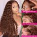Brown Deep Wave Lace Front Human Hair Wigs Colored Curly Lace Front Pre Plucked Lace Frontal Wig Women_voghion.com