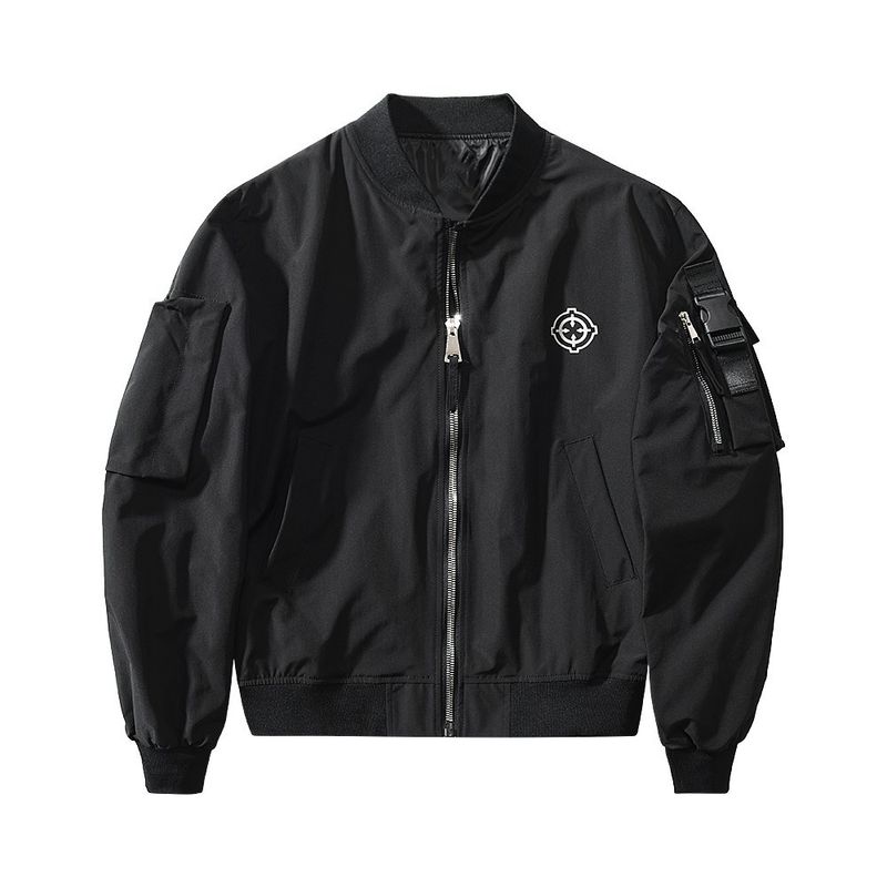 Herren MA1 Fliegerjacke – Streetwear Bombermantel mit lockerer Passform & urbanem Style – Schwarzer Buchstabendruck – Größen M bis XXXXL_voghion.com
