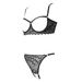 Il reggiseno traforato più sexy Gerie Set con perizoma aperto sul cavallo Sexy L_voghion.com