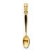 14K 3-D W/ Black Enamel Table Spoon Charm_voghion.com