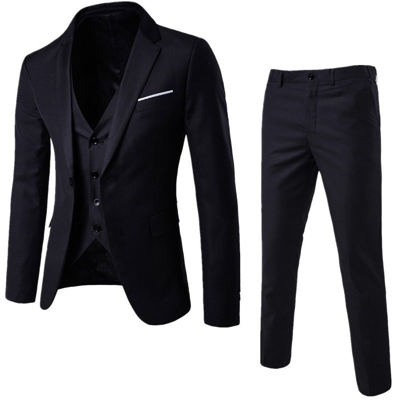 Costumes homme printemps/automne style coréen, coupe slim, costumes d'affaires pour hommes, costumes professionnels pour hommes, tenues de mariage, costumes de témoin_voghion.com