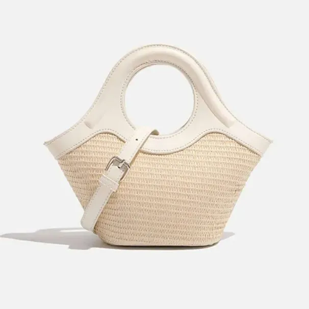 Borse firmate 2025 da donna, nuovo design, versatili borse in paglia intrecciata, borsa a mano in rattan fatta a mano, borsa a tracolla estiva da spiaggia_voghion.com