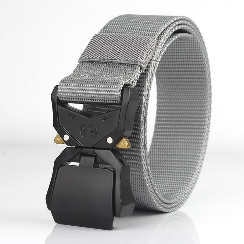 Ceinture en toile pour pantalon de travail tactique en nylon tressé pour homme, accessoire d'entraînement militaire, audiophile, pour étudiant_voghion.com