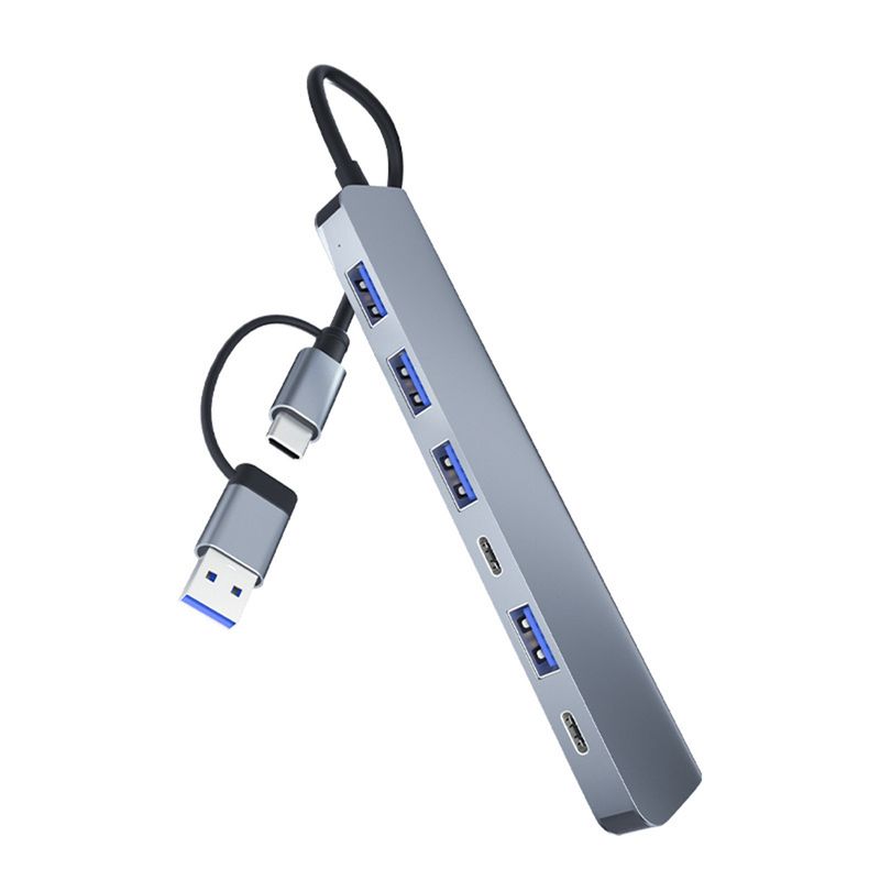 Dongle Adapter Stable Output Compatible Multifunctional Driver-free Data Transfer Multiport 7 Port Type-C To USB Docking Station Computer Accessories_voghion.com