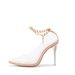 Damenschuhe Transparente spitze Kette Große Größe High Heel Damensandalen Mode Super High Temperament Model Catwalk_voghion.com