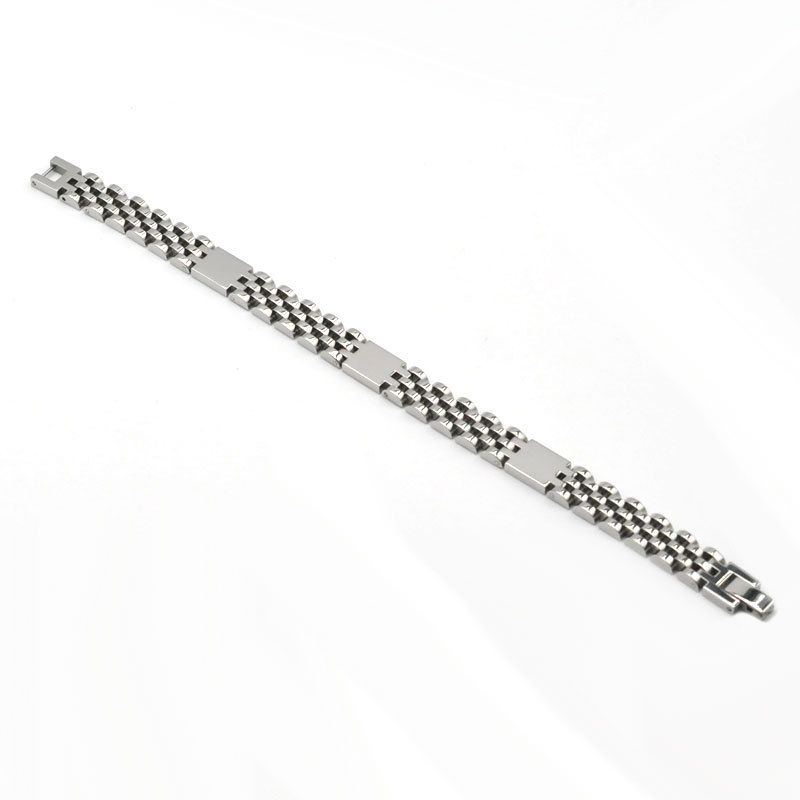 Flat Head Five Bead Ladder Shaped Tank Titanium Steel Bracelet Hot Selling Personality Punk Refined Stainless Steel_voghion.com