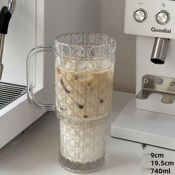 Duży uchwyt i słomka do kubka, duża pojemność, szklanka dla kobiet, wysokiej jakości kubek do kawy do biura z pokrywką_voghion.com