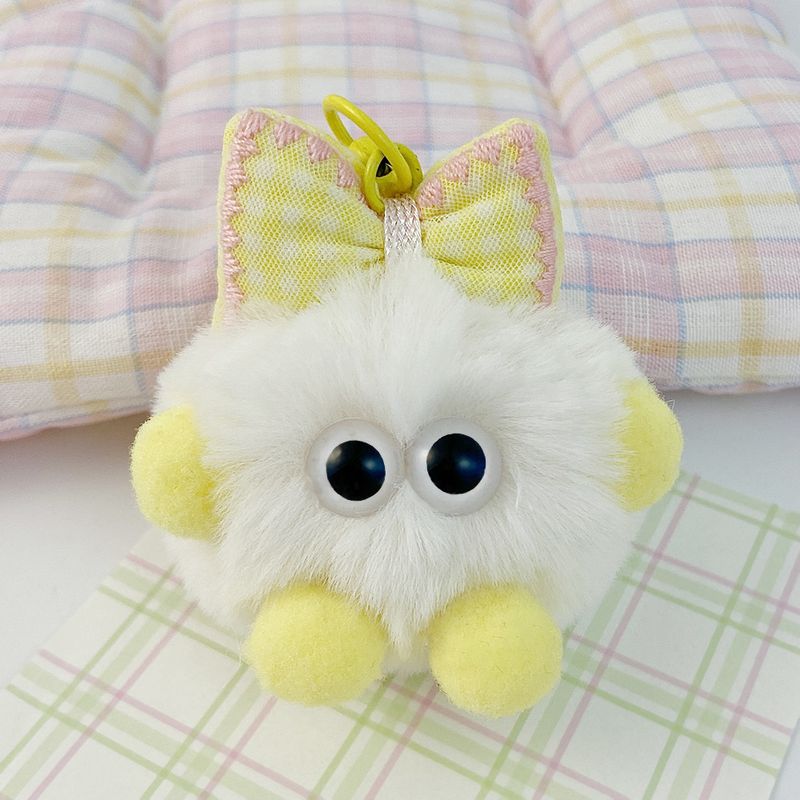 Ciondolo di peluche con fiocco annodato carino, bambola dei cartoni animati, portachiavi carino, ciondolo per borsa con coppia di dopamine_voghion.com