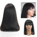 Kuum müük Liimita sirged inimese juuksed tukkidega, ääristega, lühike bob ilma pitsita, täispikk, odavad mustad parukad naistele Brasiilia_voghion.com