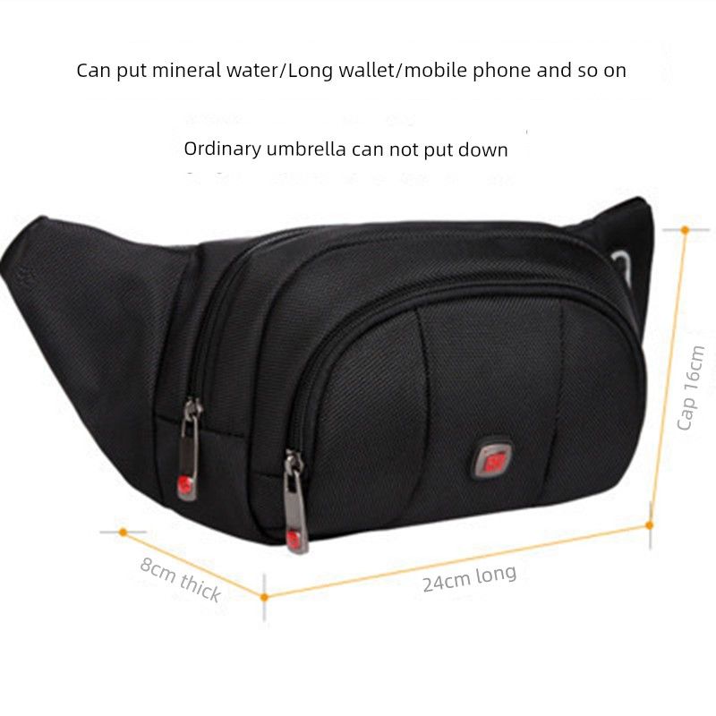 Swiss Army Knife Men Outdoor Leisure Shoulder K-style Tide Running Sports Waist Waterproof Chest Bag_voghion.com
