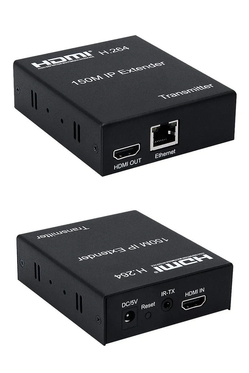 150M HDMI IP plėtiklis per RJ45 eterneto tinklą Cat5e Cat 6 7 Kabelis per jungiklį 1 siųstuvas į kelių imtuvą, skirtas PS4 nešiojamojo kompiuterio televizoriui_voghion.com