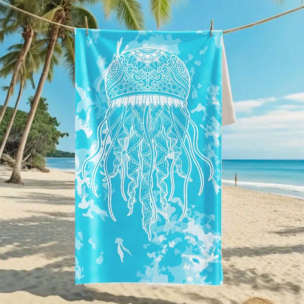 Mermaid Tail Beach Towel - Custom Printed, Quick-Dry & Ultra-Absorbent Microfiber Towel For Vacation & Swimming_voghion.com