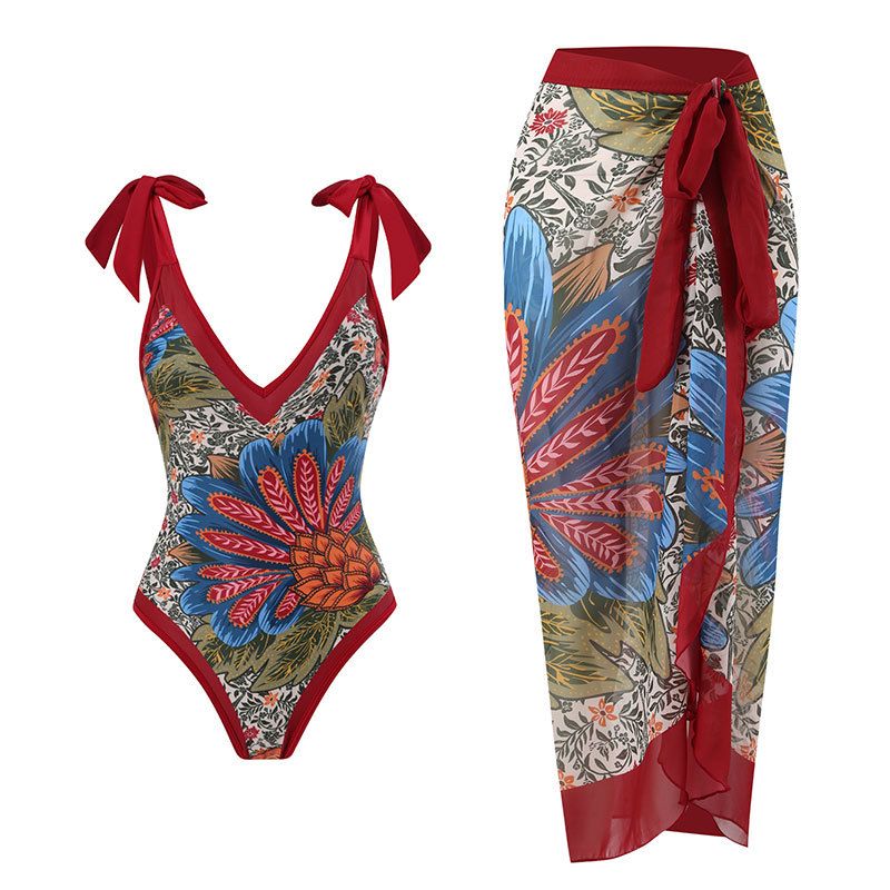 Combinaison de gaze de protection solaire multicolore pour femmes, maillot de bain de printemps chaud_voghion.com