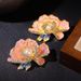 Classical New Chinese Style Peony Flower Cultural And Creative High-end Butterfly Brooch Enamel Clothing Accessories_voghion.com