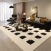 Large Area Black Luxury High-End Living Room Sofa Coffee Table Rug, Stain-Resistant And Easy To Maintain, Decorative_voghion.com